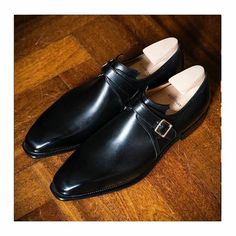 New Men Handmade Single Monk Buckle Strap Black Leather Dress Shoes on Storenvy Black Shoes For Men, Black Leather Dress Shoes, Quality Leather Boots, Black Leather Dress, Custom Design Shoes, Black Leather Dresses, Monk Strap Shoes, Oxford Dress Shoes, Leather Dress Shoes