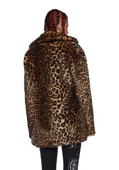 cuz you always catch your prey. This supa fuzzy faux fur leopard print coat has pockets on both sides and hook and eye closures. Fall Leopard Print Fur Coat With Faux Fur Lining, Leopard Print Faux Fur Coat With Lining, Fall Leopard Print Faux Fur Coat, Leopard Print Outerwear With Faux Fur Trim, Leopard Print Faux Fur Coat, Leopard Coat, Leopard Print Coat, Print Coat, Hook And Eye