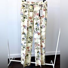 Reposhing This Item I Purchased From @Flairandfashion. I Love Them And Hate To Let Them Go But They Don’t Fit! Fit Is More Of A Large Or Maybe A Medium. According To Zara Charts An Xl Waistline Is A 32¼ Hips Are A 43¼ Inches. Questions? Leave A Comment Below! Multicolor Straight Pants With Floral Print, Multicolor Floral Print Pants, Multicolor Floral Print Straight Pants, Spring Multicolor Wide Leg Pants, Spring Day Out Printed Wide Leg Pants, Printed Wide Leg Pants For Spring Day Out, Printed Ankle-length Wide Leg Pants For Spring, Chic Floral Print Pants For Day Out, White Floral Print Pants