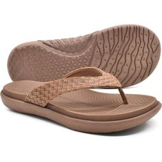 Experience everyday ease with these Comfortable Flip Flops Sandals, designed with both comfort and style in mind. The woven strap detail adds a touch of sophistication, making them versatile for beach outings or casual city strolls. Features: Upper Material: The sandals are made with a high-quality leather exterior for a classic look. Sole Composition: A durable rubber material forms the sole, providing reliable footing. Footbed Composition: The sandals feature a PU fabric type, known for its fl Beach Footbed Sandals With Toe Post, Synthetic Toe Post Footbed Sandals For Beach, Cushioned Toe Post Footbed Sandals For Beach, Casual Synthetic Footbed Sandals With Woven Sole, Synthetic Footbed Sandals With Textured Footbed For Vacation, Synthetic Textured Footbed Sandals For Vacation, Brown Synthetic Flip Flops For Beach, Adjustable Toe Post Footbed Sandals For Beach, Brown Synthetic Sport Sandals For Vacation