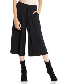 BCBGeneration Pleated Gaucho Pants | Bloomingdale's Gaucho Pants, Culotte Pants, Pleated Trousers, Black Trousers, Pleated Pants, Black Pants, Wide Leg Pants, High Fashion