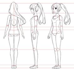 Anime Model Sheet, Character Blueprint, Anime Outline, Basics Of Drawing, Character Reference Sheet, Drawing Manga, 얼굴 드로잉