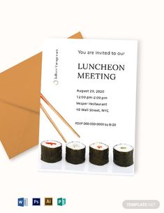 the luncheon meeting is being held on this card