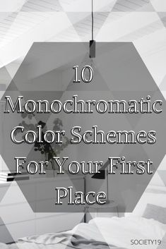 the words monochromaticic color schemes for your first place are shown in black and white