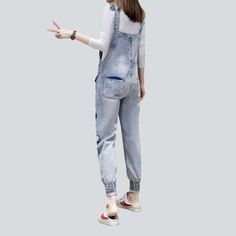 Introducing our streetwear-style Ornamented Women's Denim Jumpsuit from the 2023 Spring-Summer Collection. A sartorial blend of vogue modern and nostalgic vibes. this jumpsuit will make you stand out from the crowd!Distinctive Features: Embroidered Street Style: Get ready to turn heads with this street-trend jumpsuit ââ‚?patterned with eye-catching embroidery for an undeniably cool look. Slim Fit: Crafted to hug your silhouette. this jumpsuit ensures comfort and style so you can look your best. Trendy Light Wash Denim Overall Jumpsuit, Trendy Light Wash Denim Overalls, Light Wash Overalls For Spring, Non-stretch Medium Wash Denim Overalls, Spring Light Wash Denim Overalls, Light Wash Denim Overalls For Spring, High Waist Denim Jumpsuit With Pockets For Summer, High Waist Denim Blue Jumpsuit For Summer, Summer High Waist Denim Jumpsuit With Pockets