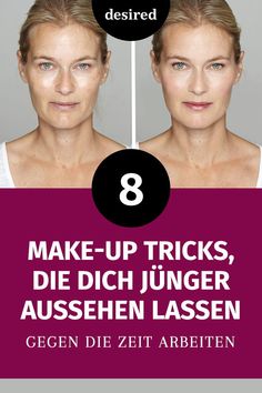 Die Zeichen der Zeit ereilen auf kurz oder lang jeden von uns.Wir haben daher sinnvolle Tipps und Tricks, wie du dich optisch durch das richtige Make-up jünger schummeln kannst.  #antiaging #makeup #beauty #makeuptipps Make Up Tricks, Hair Shine Spray, Makeup Tricks, No Eyeliner Makeup, Beauty Makeup Tips, Modern Hairstyles, Beauty Guru, Look Younger, Makeup Revolution