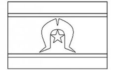 the outline of a flag with a star on it and a soldier's helmet