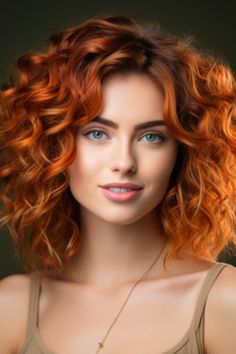 Copper-dipped ringlets offer a soft, romantic look with copper-colored tips. The style adds a subtle pop of color to natural curls. Click here to check out more lovely copper hair color ideas for 2023. Red Hair Pixie Cut, Hair Color Ideas For 2023, Short Copper Hair, Titian Hair, Roux Auburn, Hairstyle 2023, Clipin Hair Extensions