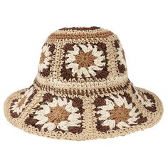 PRICES MAY VARY. Exquisite Craftsmanship: Made from 100% natural paper straw, this women's flower pattern hat is handwoven with precision. It is lightweight, breathable, and comfortable to wear One Size Fits Most: With a hat circumference of 22.8"/58cm and an adjustable built-in drawstring, this summer straw hat fits most women. You can easily customize the size to ensure a snug and comfortable fit Travel-Friendly Hat: Our womens straw hat is conveniently packable. It easily folds up into your b Brown Lightweight Summer Bucket Hat, Lightweight Brown Bucket Hat For Summer, Spring Handmade Paper Straw Hat, Bohemian Straw Bucket Hat For Vacation, Bohemian Bucket Hat In Natural Color For Spring, Beige Woven Bucket Hat For Beach Season, Brown Bohemian Bucket Hat For Summer, Bohemian Brown Bucket Hat For Summer, Bohemian Beige Bucket Hat For Summer