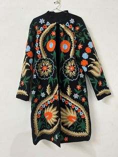 #ad Find ideas and inspiration for Beautiful Suzani Jacket / All Season Coat/ Festivel Jacket / Handmade Embroidery, Women's Coats Jackets Embroidery Coat, Silk Tank Dress, Embroidery Jacket, Bohemian Jackets, Womens Quilted Jacket, Kantha Jacket, Boho Jacket, Womens Jackets, Handmade Embroidery