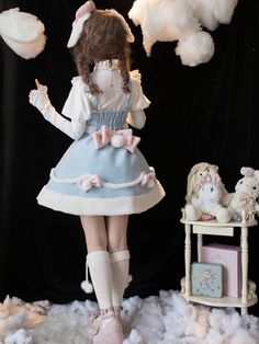 This price includes a dress only, others are not included.   	 		 			Size 			S 			L 		 		 			Bust 			74-88 			76-92 		 		 			Waist 			66 			70 		 		 			Full Length 			75-78 			80-84 Cute Light Blue Doll Collar Dress, Cute Light Blue Dress With Doll Collar, Kawaii Ruffled Costume Dress, Kawaii Ruffle Costume Dress, Cute Spring Cosplay Dresses, Harajuku Style Sleeveless Costume Dress, Blue Kawaii Dress With Doll Collar, Blue Kawaii Doll Collar Dress, Cute Ruffled Dresses For Cosplay