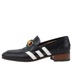 (WMNS) Gucci Loafer x Adidas 'Black Leather' 702284-1DOQ0-1061 (Women's/Crossover) Adidas X Gucci, Gucci X Adidas, Luxury Bag Brands, Gucci Adidas, Gucci Loafers, Fall Winter Wardrobe, Adidas X, Adidas Black, Stylish Sneakers