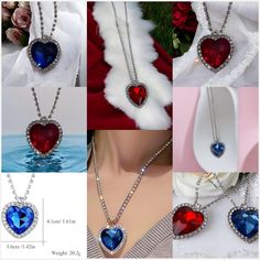 These heart of the Ocean necklaces, is available in red and blue colours, a unique gift, for Mum, fiancee, love one's and friends, Can also bought as a wedding gift, Necklace Chain length  26 inches  pendant width 3cm Height cm Gift wrapping is available, message me if need gift wrapping done. Each orders will contain a free gift 🎁 Valentine's Day Heart Necklace With Clavicle Chain For Parties, Diamond Necklace For Valentine's Day Gift, Heart Pendant Jewelry With Sparkling Stones For Gifts, Heart-shaped Jewelry With Sparkling Stones For Gifts, Gift Heart Pendant Jewelry With Sparkling Stones, Valentine's Day Heart-shaped Jewel Necklaces, Crystal Necklaces For Mother's Day Gift, Valentine's Day Heart Necklace With Jewels, Valentine's Day Heart Shaped Jewel Necklace