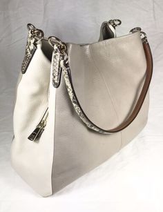 Coach Phoebe Purse Bag Exotic Colorblock Pebble Leather Ivory Taupe Neutral  | eBay White Rectangular Pebbled Leather Shoulder Bag, Chic Beige Pebbled Leather Bag, Beige Pebbled Leather Satchel Bag, Elegant Tote Bag With Pebbled Texture, Elegant Bags With Pebbled Texture For Everyday Use, Luxury White Pebbled Leather Bag, Elegant Pebbled Texture Tote Bag, Elegant Pebbled Texture Shoulder Bag, Beige Pebbled Leather Shoulder Bag With Double Handle