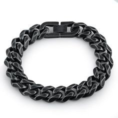 Width: 12.9mm

Length: 8",9"


Metal: Black Stainless Steel

Finish: High Polish/Brushed Black Metal Bracelet, Plain Silver Rings, Mens Band Rings, Skull Pendant Necklace, Hand Painted Earrings, Painted Earrings, Choker Pendant, Engagement Rings Opal, Men's Bracelet