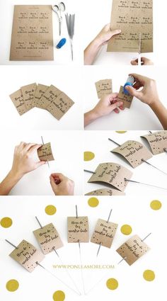 the instructions to make handwritten note cards for someone's birthday party or special occasion