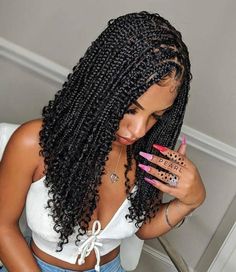 Goddess Braids Hairstyles, Twist Braid Hairstyles, Braids With Curls