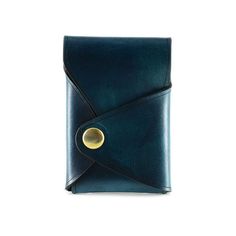 RIVET CARD HOLDER - Blue Blue Trifold Wallet With Rfid Blocking For Everyday Use, Blue Rectangular Trifold Wallet For Daily Use, Blue Trifold Wallet With Interior Card Slots, Blue Leather Trifold Wallet With Card Slots, Blue Trifold Wallet For Daily Use, Blue Rectangular Wallet With Key Clip, Blue Bifold Card Holder With Interior Slots, Blue Rectangular Trifold Wallet With Coin Pocket, Blue Rectangular Trifold Wallet For Everyday Use