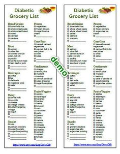 Hi there! This two-column, smart grocery list includes items to look for when shopping for a diabetic family member or friend. Youll get 2 files: - 1 printable .PDF file and - 1 editable/printable .DOC file of this list. - Instant download. - PDF not editable, you can not change the text. - DOC Food Grocery List, Healthy Food Grocery List, Low Carb Shopping List, Low Carb Grocery List, Low Carb Grocery, Reflux Diet, Food Grocery, Grocery Shopping List, Acid Reflux Diet