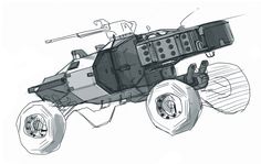 a drawing of a vehicle with four wheels