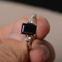 Hey, I found this really awesome Etsy listing at https://www.etsy.com/listing/553467483/natural-black-spinel-ring-cocktail-party Black Gemstone Ring, Black Spinel Ring, Ring Emerald Cut, Spinel Ring, Ring Emerald, Party Rings, Black Spinel, Beautiful Gift Boxes, Ring Sterling Silver