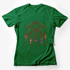 Vintage Circus Performers T-Shirt, Classic Carnival Artists Unisex Tee, Adult and Kids Retro Circus Shirt, Nostalgic Circus Lovers Gift Female T-Shirt Custom graphic T-Shirt.Customize your color Unisex Green Screen Print T-shirt, Fun Green Pre-shrunk T-shirt, Green Unisex Screen Print T-shirt, Unisex Green T-shirt With Graphic Print, Vintage Circus Performers, Retro Circus, Circus Shirts, Circus Performers, Vintage Circus