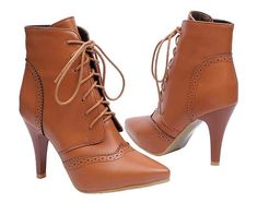 Classic Fitted Lace-up Boots With Pointed Toe, Classic Lace-up Boots With Pointed Toe, Elegant Wingtip Lace-up Boots For Fall, Chic Fitted Lace-up Ankle Boots, Brown Pointed Toe Lace-up Boots For Formal Occasions, Chic Fitted Ankle Lace-up Boots, Elegant High Ankle Lace-up Boots For Spring, Fitted Ankle-high Lace-up Boots For Work, Elegant Brown Lace-up Boots