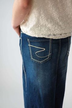 Every modest wardrobe deserves a maxi denim skirt and we're excited to offer the Arabella in sizes XS-5XL so all women have options! Crafted of soft and stretchy denim fabric, this skirt features a non-bulky elastic waist, four functional pockets, only light vintage fading and top-stitching details on back pockets and seams. Style this maxi denim with a range of tops or sweaters and wear for everything from a brisk morning walk to frosting cupcakes for a bake sale. Fit: Check the size charts. So Modest Jean Skirts, Frosting Cupcakes, Maxi Denim Skirt, Modest Wardrobe, Be Intentional, Morning Walk, Stitching Details, Modest Clothing, Denim Maxi Skirt