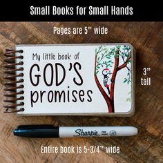 small books for small hands pagers are 5'wide, my little book of god's promises