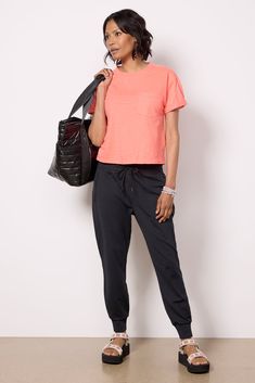 Perfect for laidback or on-the-go days, these Beyond Yoga joggers feature a slim-fit leg, drawstring elastic waistband, and zipper side pockets. The soft, four-way stretch heather fabric will keep you comfy-chic all day long. | BEYOND YOGA Women's Heather Rib Street Jogger Pants, Size Large, Black Athleisure Sweatpants With Functional Drawstring For Workout, Athleisure Workout Sweatpants With Functional Drawstring, Casual Yoga Activewear With Side Pockets, Casual Activewear For Yoga With Side Pockets, Casual Moisture-wicking Sweatpants For Yoga, Casual Workout Sweatpants With Functional Drawstring, Versatile Joggers With Side Pockets For Workout, Versatile Workout Joggers With Side Pockets, Sporty Joggers With Pockets For Yoga