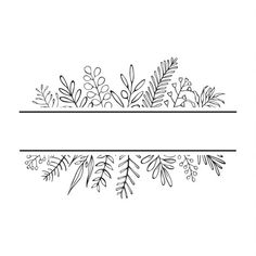 a black and white line drawing of leaves