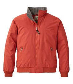 A Bean's best-value, our three-season men’s fleece-lined jacket provides warmth and protection from rain and wind, without the bulk. Traditional Fit. Best with midweight layer. Falls at hip. Center back length, size L: 27 1/2". 100% nylon shell. 300-weight 100% polyester fleece lining and collar. 100% nylon taffeta sleeve lining with Thinsulate™ Insulation 100% polyester. Machine wash and dry. Premium durable nylon shell is treated to be highly water and wind resistant. Smooth nylon sleeve for e Ll Bean Men, Olive Jacket, Waterproof Rain Jacket, Mens Jackets Casual, Black Windbreaker, Classic Jacket, Men's Jackets, Long Sleeve Pullover Sweater, Casual Jackets