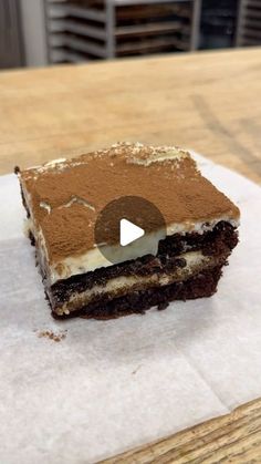 a piece of cake sitting on top of a wooden table