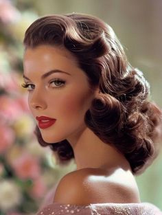 Vintage Haircuts 2024: Trendy Retro Hairstyles for a Modern Twist Hair Styles 1930 Vintage Hairstyles, 1952 Hairstyles, Vintage Modern Hairstyles, 40s Bridal Hair, 1920 Bridal Hair, 1950 Wedding Hairstyles, 1950s Bombshell Hair, 50s Bridal Hair, Soft Vintage Curls