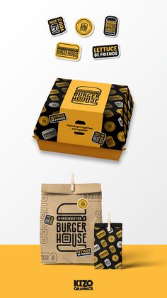 the packaging design is designed to look like it has been wrapped in brown paper and gold foil