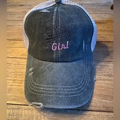 New Jeep Girl Hat Casual Pink Hats With Adjustable Fit, Casual Pink Brimmed Hat, Trendy Pink Brimmed Hat, Trendy Pink Baseball Cap For Spring, Casual Pink Trucker Hat For The Beach, Casual Pink Trucker Hat For Beach, Pink Brimmed Trucker Hat For Beach, Pink Beach Trucker Hat, Casual Adjustable Brimmed Trucker Hat