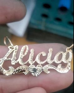 "●  10K 14K Solid Real Gold Customized Name Pendant Cursive Letters Diamond Cut Jewelry Personalized Gift For Her ●Ships in 1 Business day after placing the order. FREE Shipping all over the USA   ●Necklace is not included. ●Metal : 10K or 14K Solid Gold or 925 Sterling Silver ●Purity : 10K or 14K or 925 with authenticity stamp ●Made in : United States ●Cut Type: Diamond Cut ●Shape :Cursive or any customized shape as per your request ●Letters: We can do a Maximum of 7 letters ●Condition : Brand Heart Letters, Xoxo Jewelry, Bracelet Craft Diy, Name Pendant, Real Gold Jewelry, Jewelry Accessories Ideas, Jewelry Personalized, Jewelry Lookbook, Personalized Gifts For Her