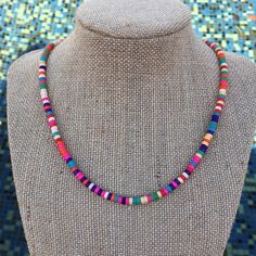 Multicolor Beaded Choker Necklace Multicolored Beads On A 15” Wire Strand With Lobster Claw Clasp And 2” Extender Great For Summer Handmade Bundle 2 And Get 10% Off Due To The Cost Of Supplies And Hand Making This Is The Only Discount Given Festival Multicolor Metal Beaded Bracelets, Multicolor Letter Beads Necklace For Festival, Handmade Multicolor Metal Beads, Multicolor Metal Bead Necklaces, Multicolor Metal Beaded Chain Beads, Bohemian Multicolor Necklace With Letter Beads, Bohemian Multicolor Letter Beads Necklace, Colorful Letter Beads For Festival, Metal Beaded Necklaces For The Beach