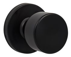 an image of black door knobs on white background