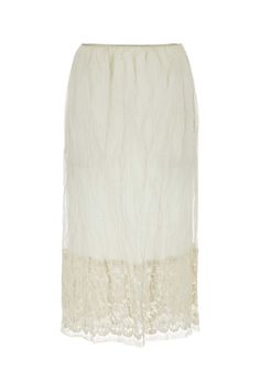 Ivory Mesh Skirt Elegant Cream Maxi Skirt With Relaxed Fit, Elegant Cream Maxi Skirt, Elegant Cream Lined Skirt, Formal Relaxed Cream Skirt, Formal Cream Relaxed Skirt, Cream Silk Flowy Skirt, Flowy Cream Silk Skirt, Cream Long Skirt For Formal Occasions, Elegant Silk Skirt With Lace Trim