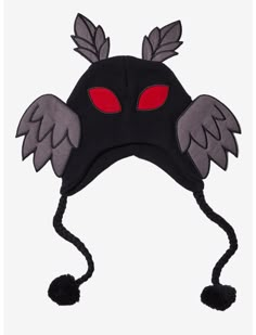 Mothman Costume, Tassel Beanie, Monster Clothes, Moth Man, Right Arrow Icon, Rabbit Hat, Location Icon, Beanie Style, Cute Stuffed Animals