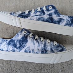 Pro Keds Tie Dye Blue Low Shoes Brand New No Box Blue Canvas Sneakers With Speckled Midsole, Blue Canvas Shoes With Vulcanized Sole For Summer, Blue Sneakers With Speckled Midsole For Summer, Summer Blue Sneakers With Speckled Midsole, Blue Canvas Sneakers For Summer, Wool Sneakers, Tie Dye Blue, Navy Sneakers, Low Shoes