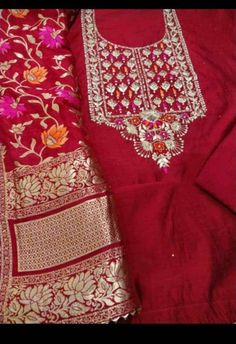 Item Overview ATHARVA Hand Embroidered Salwar Kameez Reds/Embroidered Chanderi Shirt/Exclusive Banarasi silk Dupatta/Custom Stitch Unstitch/Gift/Customised Anarkali Dno. CH1669 Fabric: * Shirt: Chander Silk - Embroidered Neck/ 2.5 Mts Beautiful Hand Embroidery * Dupatta: Banarasi silk Dupatta 2.5Mts/ Latkans Tassels (Motifs may wary)/Exclusive . * Bottom Santoon Taffeta Silk 2.5 Mts. Excusive Hand Embroidered Party Wear Punjabi Suit. Customization: * Fabrics Customization: Designs Can be made in Semi-stitched Jamawar Sharara With Gota Work, Traditional Slub Silk Kurta With Dabka Work, Diwali Unstitched Jamawar Suit With Gota Work, Unstitched Jamawar Salwar Kameez With Gota Work, Semi-stitched Chandbali Salwar Kameez For Traditional Ceremonies, Jamawar Sets With Gota Work For Diwali, Jamawar Dupatta With Gota Work, Festive Jamawar Sets With Gota Work, Festival Kurta In Slub Silk With Dabka Work