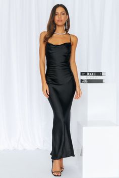 Length from bust to hem of size S: 126cm. Maxi dress. Lined. Cold hand wash only. Model is a standard XS and is wearing size XS. True to size. Lightweight, non-stretchy satin fabric. Back zipper. Polyester. You'll be Kissin All Night in this luxe maxi. Featuring a sweetheart neckline with a lace-up back and a long flowy skirt. You will dazzle the crowds all night long! Style with heels and statement earrings. Long Flowy Skirt, Long Bodycon Dress, Maxi Dress Black, Satin Maxi, Satin Maxi Dress, Long Style, Mini Dresses Summer, Flowy Skirt, Long Sleeve Bodycon Dress