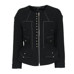 Marc Jacobs Wool And Studs Jacket 6 Studded Jacket, Chic Leather, Blazer Black, Faux Leather Jacket, Faux Leather Jackets, Marc Jacobs, Blazer Jacket, Alexander Mcqueen, 6 Inches