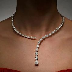 Zircon Pendant Choker Water Drop Collar Necklace – Glam Duchess Expensive Jewelry Luxury, Crystal Choker Necklace, Pendant Choker, Diamond Choker, Expensive Jewelry, Crystal Choker, Jewelry Design Necklace, Making Waves, Dress Jewelry