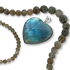 Jay King Labradorite 3-piece Pendant and Necklace Set  Three gemstone jewelry pieces handcrafted from beautiful Madagascar labradorite are sure to provide a variety of chic, styling options. The polished heart pendant and two distinct necklaces may be mixed and matched or worn solo to show off this stone's unique, iridescent play of color. From Jay King.   What You Get       Labradorite heart pendant     Labradorite round bead necklace     Labradorite nugget necklace    Specifications       Pend Spiritual Jewelry With Heart Pendant And Natural Stones, Healing Heart Pendant Jewelry With Natural Stones, Healing Heart Pendant With Natural Stones, Spiritual Heart Bead Pendant Jewelry, Spiritual Pendant Jewelry With Heart Beads, Spiritual Heart Beads Pendant Jewelry, Spiritual Heart-shaped Natural Stones Jewelry, Spiritual Heart-shaped Jewelry With Natural Stones, Natural Stones Heart Pendant For Jewelry Making