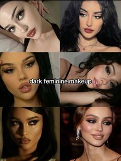 dark feminine makeup Dark Feminine Makeup Brown Eyes, Dark Blush Makeup, Clean Dark Makeup, Dark Natural Makeup Looks, Dark Femine Makeup Aesthetic, Dark Feminine Look, Dark Feminine Makeup Aesthetic, Scorpio Makeup Aesthetic, Scorpio Rising Makeup