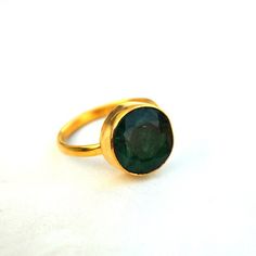 Natural Emerald Gold Ring-9K,14K,18K,22K Solid Gold Rings-Natural Gemstone Gold Ring -Gold Wedding R Emerald Crystal Ring In Yellow Gold, Yellow Gold Emerald Crystal Ring, Gold Rings With May Birthstone Gemstone, Gold Gemstone Ring For May Birthstone, Handmade 14k Gold Sapphire Ring, Yellow Gold Emerald Ring With Round Stone, Gold Emerald Ring With Round Stone, Yellow Gold Sapphire Gemstone Ring, Green Amethyst Ring With Prong Setting