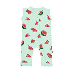 Kyte Baby Zippered Sleeveless Romper Zippered Sleeveless Romper in Watermelon Green Bubble Romper For Summer Playwear, Green Bubble Romper For Summer Beach, Green Bubble Romper For Beach In Summer, Green Summer Bubble Romper For Beach, Green Playful Bubble Romper For Playwear, Fun Sleeveless Bubble Romper For Beach, Green Summer Beach Bubble Romper, Green Summer Bubble Romper For Playtime, Sleeveless Green Cotton Onesie